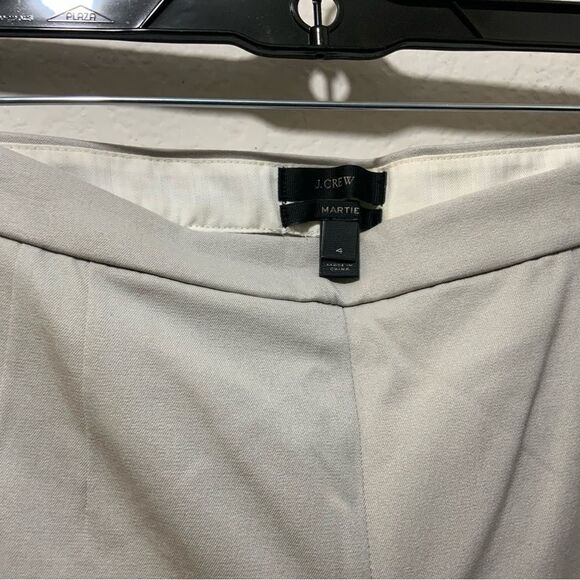 J. Crew Martie Slim Leg Crop Ankle Twill Trouser Dress Pants Preppy Light Gray 4 - Picture 7 of 12